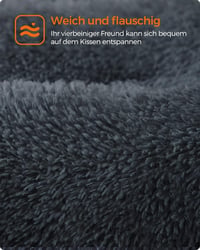 Feandrea XXL Plüss Kutyafekhely - Mosható, Puha, Sötétszürke, 122x74 cm 3