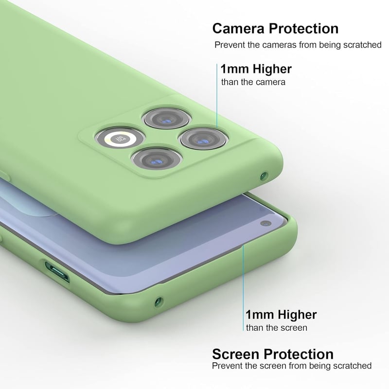 OnePlus 10 Pro 5G ütésálló szilikon tok - Fekete, karcmentes védelem