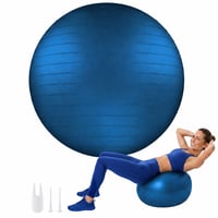 Gymnastická lopta EDIFIT Fitball 75 cm modrá Pezziball Pilates joga fitness lopta na sedenie tehotenské cvičenie bez pumpy 1