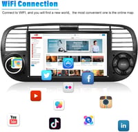 FIAT 500 Android 10.0 Autoradio 7" Érintőképernyővel, Navigációval és Tolatókamerával (2007-2015) 4