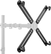 Suptek Univerzális VESA Adapter Monitortartóhoz - 13-27" Képernyőkhöz, 75x75/100x100mm, 8kg Teherbírás, Fekete Acél Keret 1