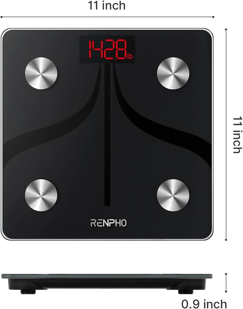 RENPHO Bluetooth Testzsírmérleg USB Töltéssel, 180kg-ig