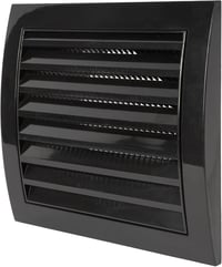 Vent Systems 100 mm Fekete Szellőzőrács - Szárítógép, Fürdőszoba, Kültéri/Beltéri Légkivezető Takaró, Elszívó Rendszer, ABS Anyag, Könnyen S 8