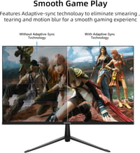 Wstirhy 24" Full HD IPS Monitor - 75Hz, 5ms, HDMI/VGA Csatlakozás, Vékony Keret, Falra Szerelhető, Otthoni és Irodai Használatra, Fekete 3