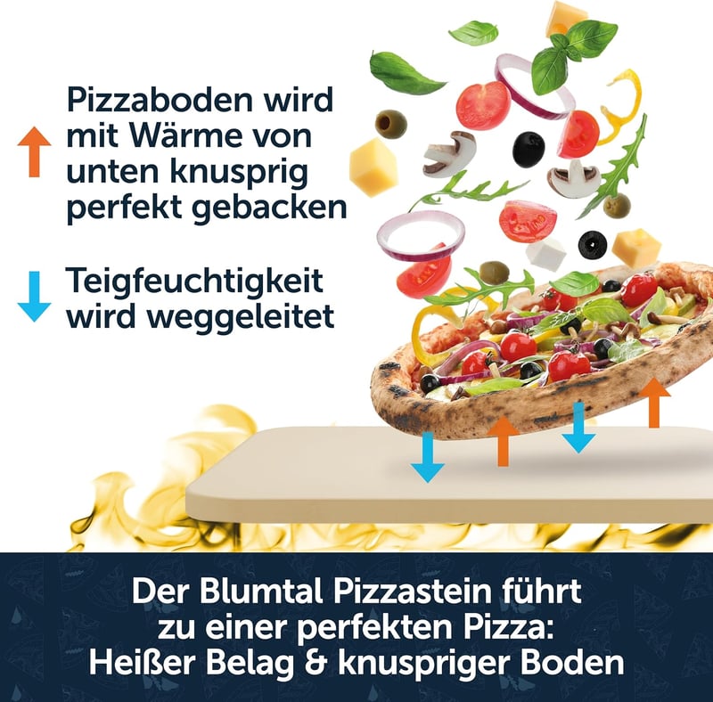 Blumtal 900°C-ig hőálló cordierit pizzakő sütőhöz és grillhez