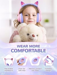 iClever Gyerek Bluetooth Fejhallgató - 94dB Hangerőkorlát, 50 Órás Üzemidő, Mikrofonnal 7