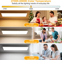 Dimmable LED Mennyezeti Lámpa 100x25cm, 28W Panel Távirányítóval, Memória Funkcióval, 2700K-6500K Állítható Fényerő, Ultravékony Irodai Napp 2