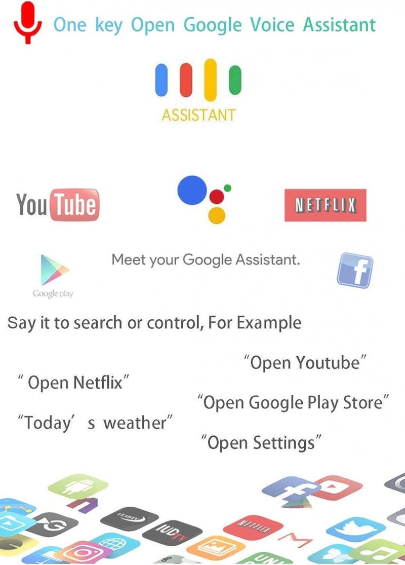 Android TV-hez Vezeték Nélküli USB Távirányító
