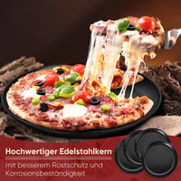 HaWare 30 cm-es tapadásmentes kerek pizzasütő tálca szett, 4 darabos 5