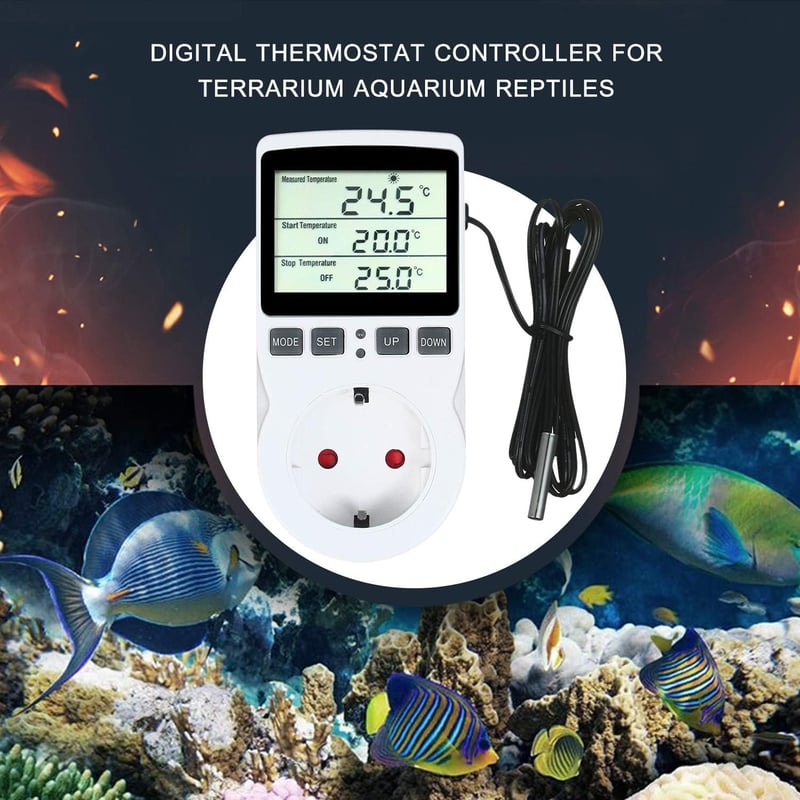 Digitális termosztát időzítővel terráriumokhoz és akváriumokhoz - VISLONE