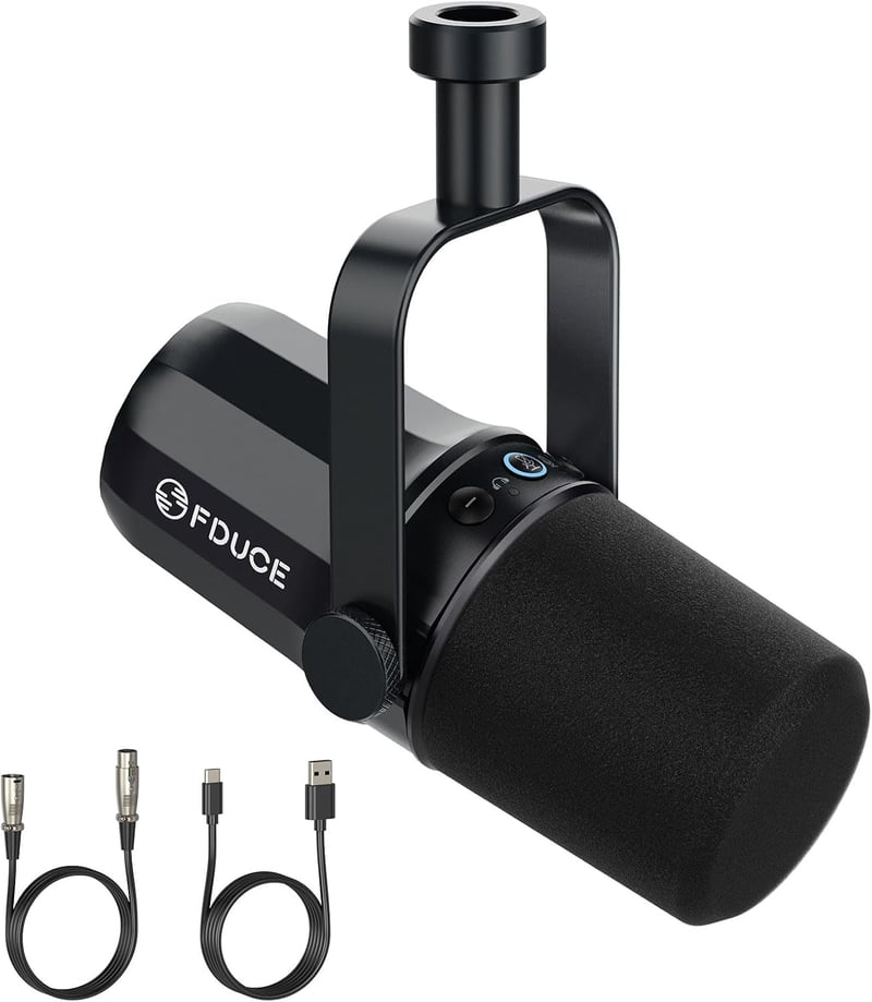 FDUCE SL40 Profi Streaming Mikrofon USB/XLR Csatlakozással, Beépített Fejhallgató Kimenettel - Black, SL40 USB, XLR