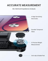 RENPHO Bluetooth okos testösszetétel-mérleg, BMI és testzsír analízis, piros 5