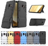 Samsung Galaxy S9 Páncél Védőtok Állvánnyal - Fekete/Szürke Hibrid TPU+PC 6