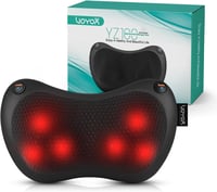 VOYOR-HEALTH Shiatsu Nyakmasszírozó Párna Melegítő Funkcióval, 6 Forgó Masszázsfejjel, Hát, Derék, Láb és Test Fájdalomcsillapításra, Otthon 1
