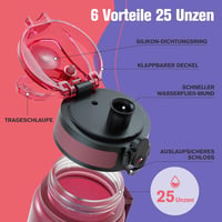 Sahara Sailor BPA-mentes 750ml-es sportkulacs - Szivárgásmentes, kerékpározáshoz, kempingezéshez 4