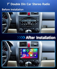 Rimoody 7" 2 DIN Autórádió Android 13 - 4G+64GB Vezeték Nélküli Carplay, GPS Navigáció, WiFi, Érintőképernyő, Bluetooth, Tükrözés, FM/RDS, 3 6