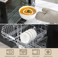 MALACASA 4 darabos porcelán tál szett krémfehér 750ml - leveses tálak rizs gabonafélék desszert salátához mikrózható mosogatógépben mosható 3