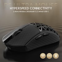 ATTACK SHARK R5 Ultra Szénszálas Gamer Egér, 39g Szuperkönnyű, 8000Hz Vezeték Nélküli, 42000 DPI, PAW3950MAX Szenzor, Bluetooth/2.4G/Vezeték 7