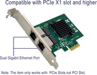 Dual-Port Gigabit Ethernet PCIe hálózati kártya BCM5720 chippel, Windows és Linux szerverekhez 7