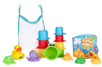 Playgro Fürdőjáték Készlet Kék/Zöld Színben - BPA-mentes Vízálló Babajáték Fürdéshez 2019-es Modell 2