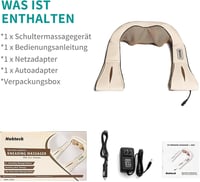 Nekteck Shiatsu Masszírozó Párna Melegítő Funkcióval - Nyak, Váll, Hát és Derék Masszázs Otthon, Irodában és Autóban - Állítható - Beige 7