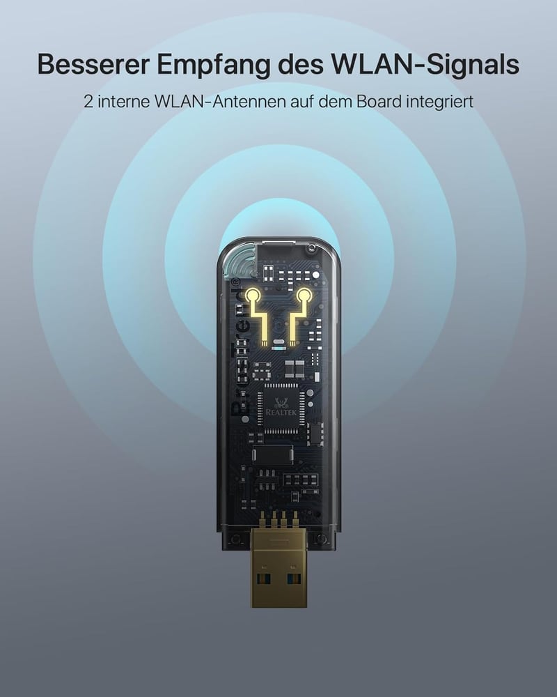 BrosTrend AC1200 USB WiFi adapter Linux rendszerekhez és Windows 11-hez, 5GHz/2.4GHz