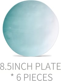 La Joventino 18 részes kemping étkészlet 6 személyre - Strapabíró, könnyű tányérkészlet kültéri kalandokhoz, mosogatógépben mosható 3