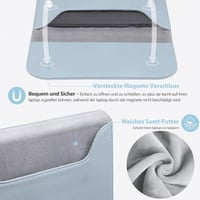 HYZUO Vízálló Laptop Tok 13/15/16 Colos Notebookhoz - Halványkék Védőtáska Kiegészítő Hordozótáskával 4