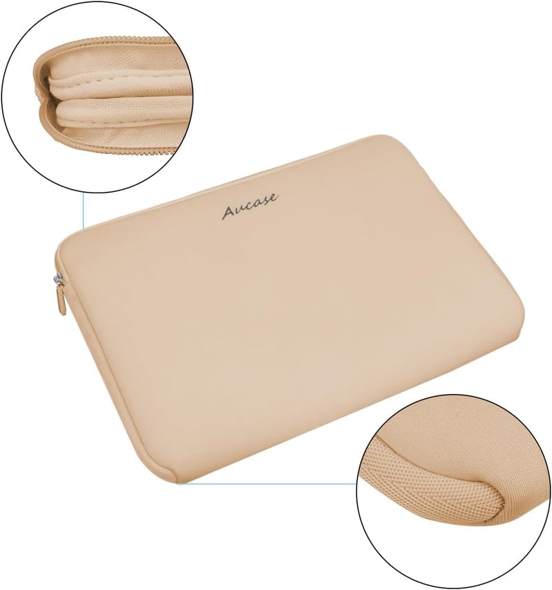 Aucase 15-16 colos neoprén laptop táska férfiaknak és nőknek