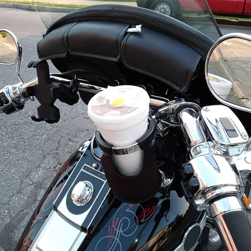 Bewinner Pohártartó Motorkerékpárhoz - 360° Forgatható Univerzális Tartó Harley Davidson, ATV, Kerékpár 7/8"-1/4" Kormányra, Babakocsihoz