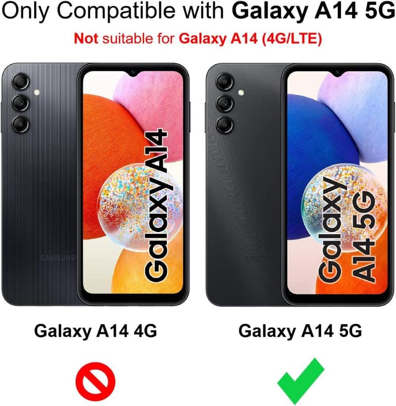 Samsung Galaxy A14 5G átlátszó tok - Megerősített sarokkal, karcolásgátló, ütésálló