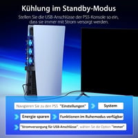 PlayStation 5 Hűtőventilátor LED Világítással - NexiGo PS5 Konzolhűtő 7