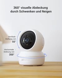 EZVIZ C6N WiFi IP Beltéri Kamera 1080P - 360° Lefedettség, Éjjellátó, Kétirányú Hang, MicroSD Támogatás, Mozgásérzékelés Otthoni és Bébi Meg 8