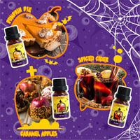 Salubrito Halloween Illóolaj Készlet - 6 Őszi Aroma Diffúzorba: Tökös Süti, Fűszeres Almabor, Karamellás Alma, Csemege Kukorica, Boszorkány  3