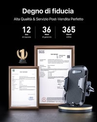 Andobil Autós Telefontartó Szellőzőrácsra - 360° Forgatható, Stabil Rögzítés, iPhone 14/13/12, Samsung, Huawei, Xiaomi Készülékekhez 5