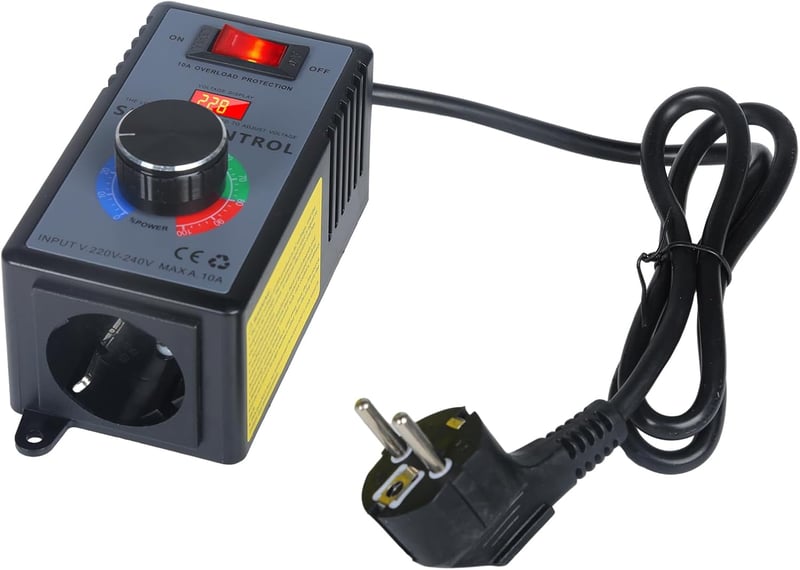 Ailao 230V Fordulatszám Szabályozó 4000W - Sarokcsiszolóhoz, Fúrógéphez, Körfűrészhez - Feszültségszabályzó Kéziszerszámokhoz