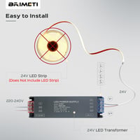 BRIMETI LED Transzformátor 230V-24V 100W Tápegység - Vékony Alumínium Kapcsolóüzemű Átalakító 4,16A LED Szalaghoz, Kerti Világításhoz 3