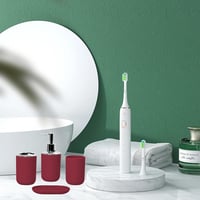 Hosoncovy 4 részes piros fürdőszobai kiegészítő szett szappanadagolóval 6