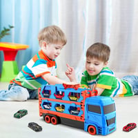 VATOS Szállító Kamion 6 Versenyautóval - Hordozható Játékszett 3-6 Éves Fiúknak 2