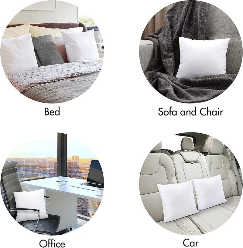 Utopia Bedding 4 db-os Fehér Párna Belső 50x50 cm - Töltelék Díszpárnához, Kanapéhoz