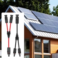Napelemes Y-adapter kábel, 30A, piros-fekete - PV rendszerekhez 8