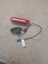 Fischer LED akumulatorsko stražnje svjetlo za bicikl s funkcijom stop-svjetla, USB punjivo, IPX4 vodootporno, crno, rabljeno 2
