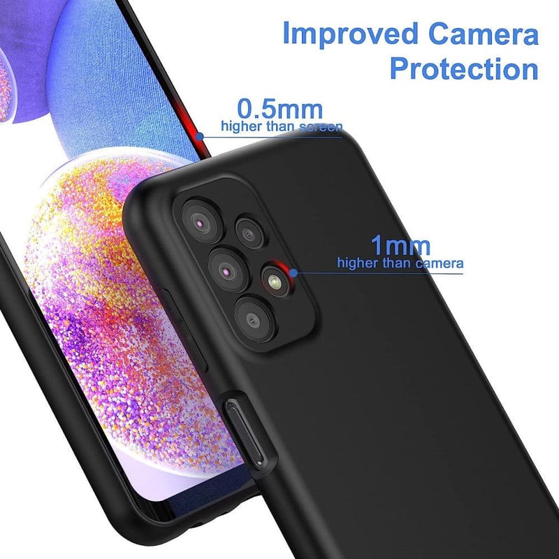Samsung Galaxy A23 5G/4G Ütésálló Fekete Szilikon Védőtok