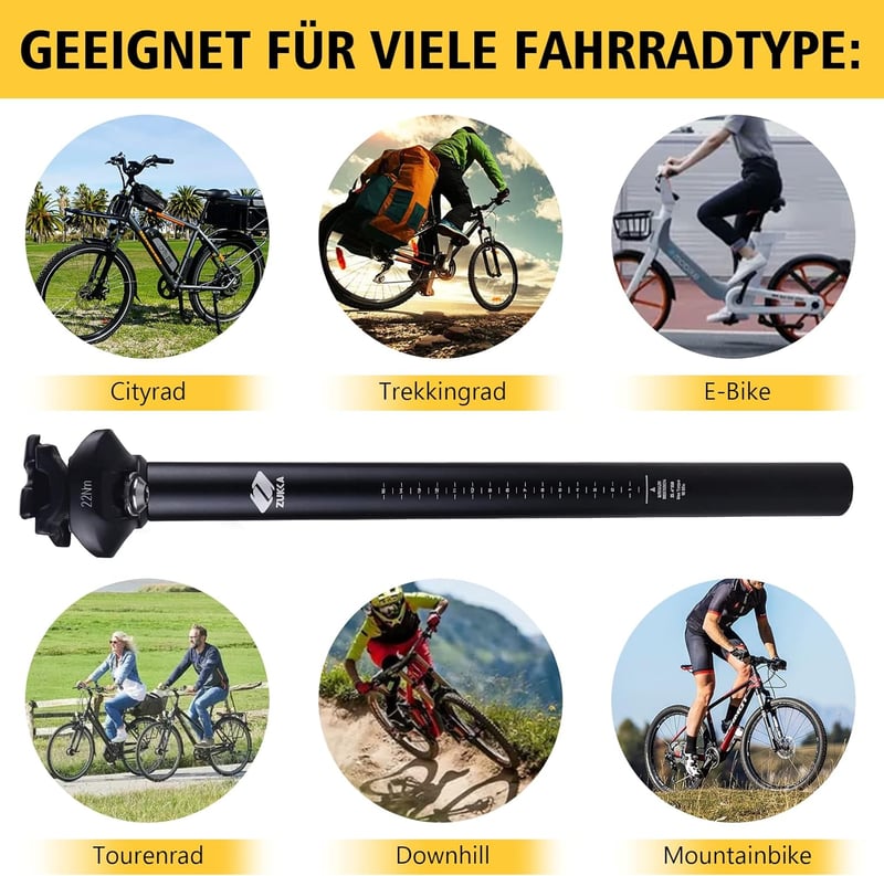 Meghna 350 mm Fekete Állítható Kerékpár Nyeregcső