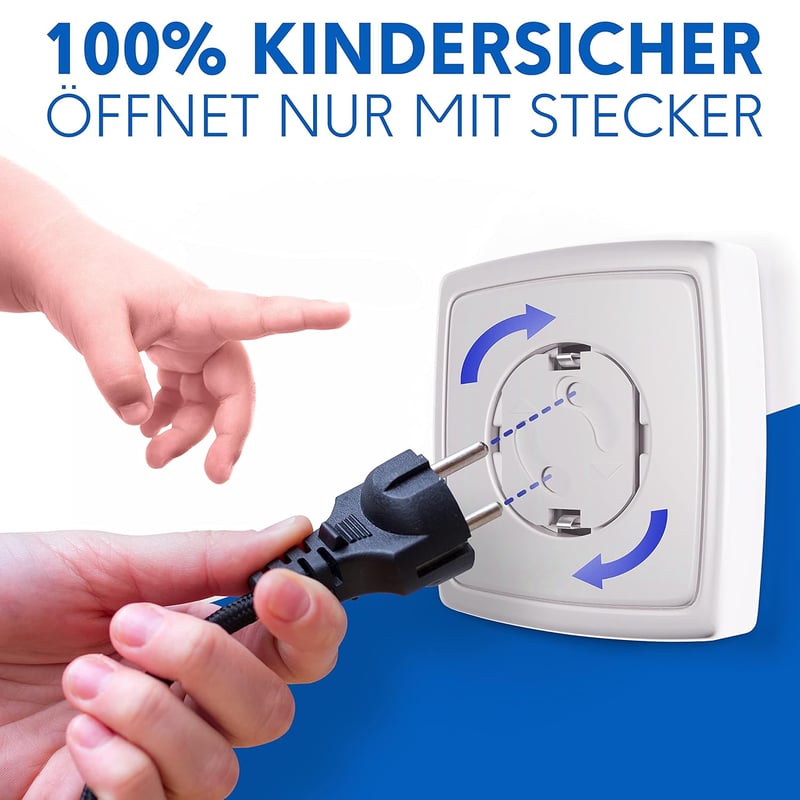 Adlersfeld fehér konnektorvédő gyerekeknek, 10 db, forgatható, 3M ragasztóval