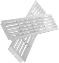 Fehér ABS Szellőzőrács 450x92mm - Ajtó és Kipufogó Rács, Négyzet Alakú 7