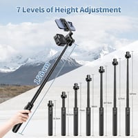 ULANZI MT-70 Szelfibot Állvány 158cm, Távirányítóval és 2 Levehető Telefontartóval, 360°-os 2