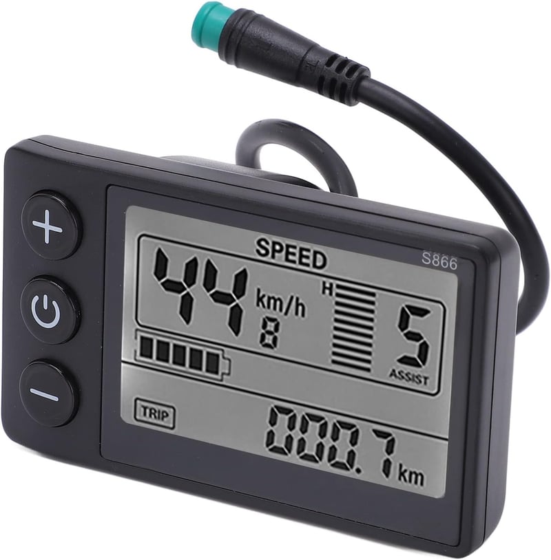 BAFANG S866 LCD kijelző elektromos kerékpárhoz, vízálló, 24V/36V/48V