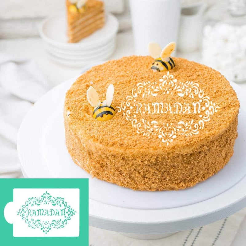 Ramadáni 6 darabos műanyag torta sablon szett muszlim mintákkal