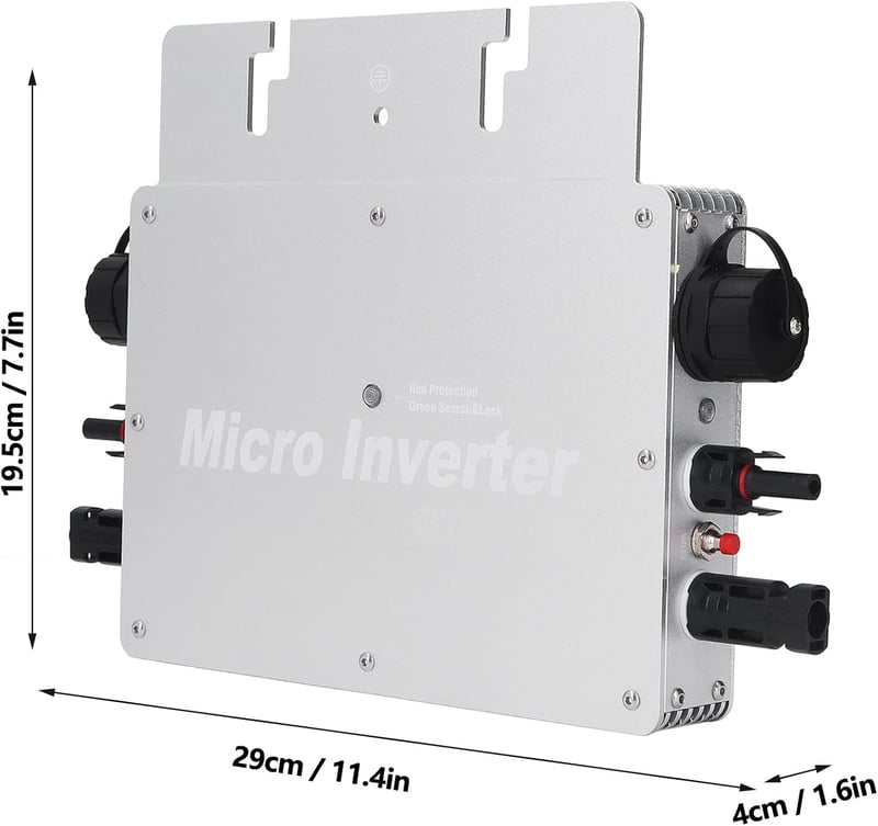 Napelemes mikroinverter 600W, WiFi-s, IP65 vízálló, 120-230V
